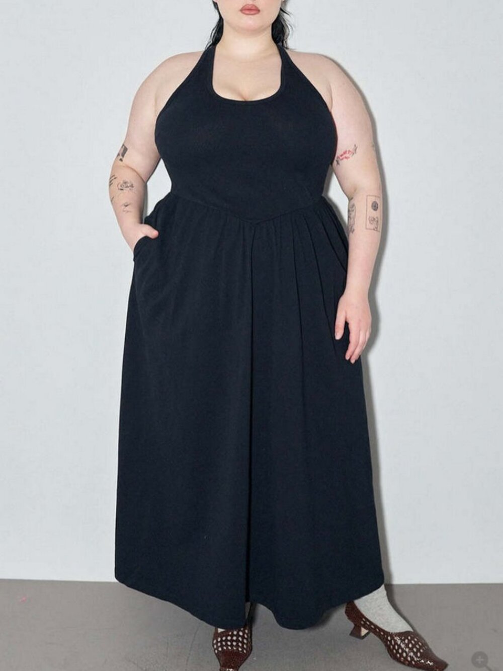 Fashion Brand Company Crossback Maxi Travel Dress Black